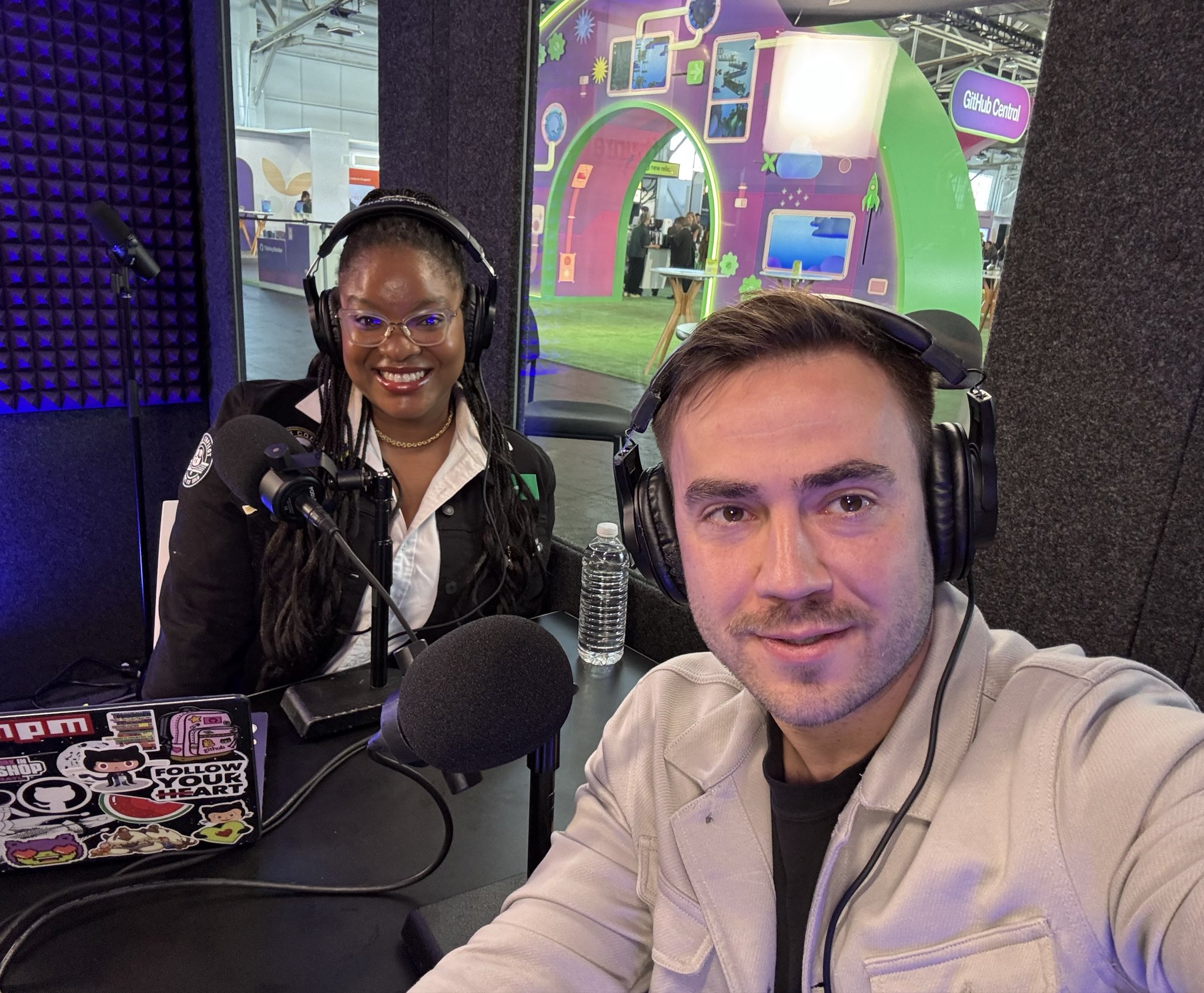 Dennis with Kedasha Kerr at Github Universe